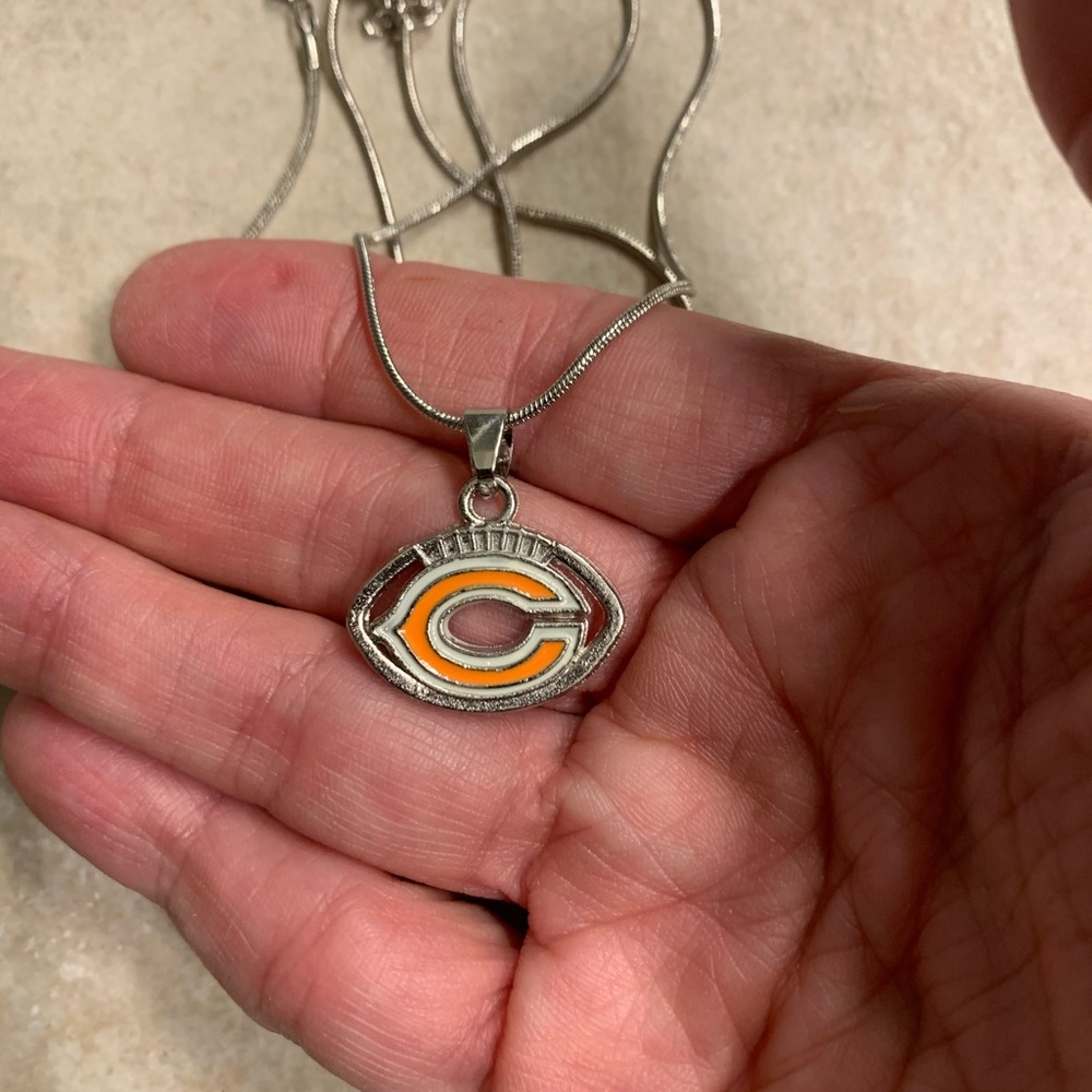 New Chicago bears Silver charm necklace